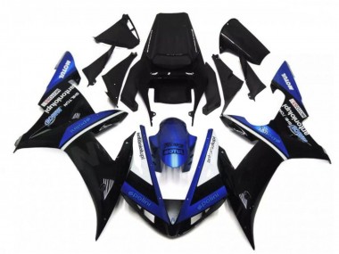 Schwarz Weiß Blau 2002-2003 Yamaha YZF R1 Motorrad Verkleidung