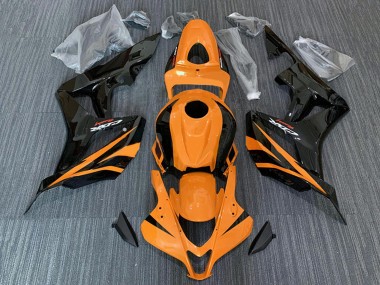 Orange Glänzendes Schwarz Rennen 2007-2008 Honda CBR600RR Motorrad Verkleidung