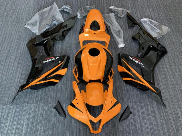Orange Glänzendes Schwarz Rennen 2007-2008 Honda CBR600RR Motorrad Verkleidung