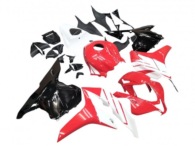 Weiß Rot Glänzendes Schwarz 2009-2012 Honda CBR600RR Motorrad Verkleidung Kit