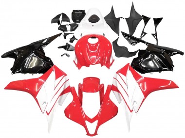 Weiß Rot Glänzendes Schwarz 2009-2012 Honda CBR600RR Motorrad Verkleidung Kit