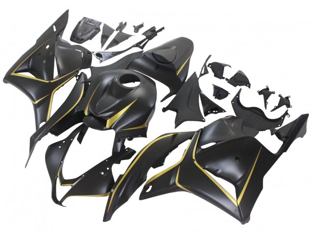 Matt Schwarz Gold 2009-2012 Honda CBR600RR Motorrad Verkleidung