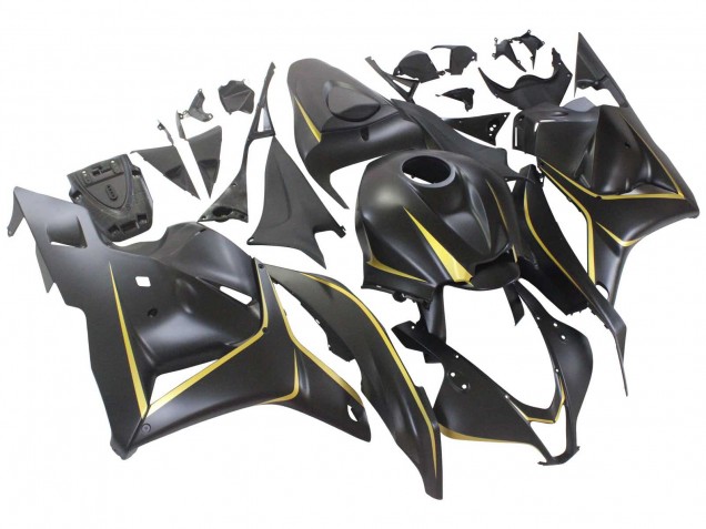 Matt Schwarz Gold 2009-2012 Honda CBR600RR Motorrad Verkleidung