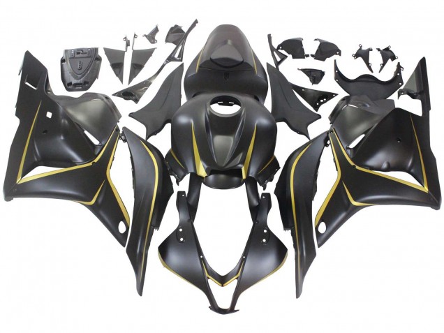 Matt Schwarz Gold 2009-2012 Honda CBR600RR Motorrad Verkleidung