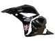 Weiß Cherry Blossom Glänzendes Schwarz 2009-2012 Honda CBR600RR Motorrad Verkleidung