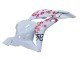 Weiß Cherry Blossom Glänzendes Schwarz 2009-2012 Honda CBR600RR Motorrad Verkleidung