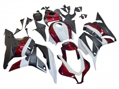 Weiß Rot Matt Schwarz 2009-2012 Honda CBR600RR Motorrad Verkleidung