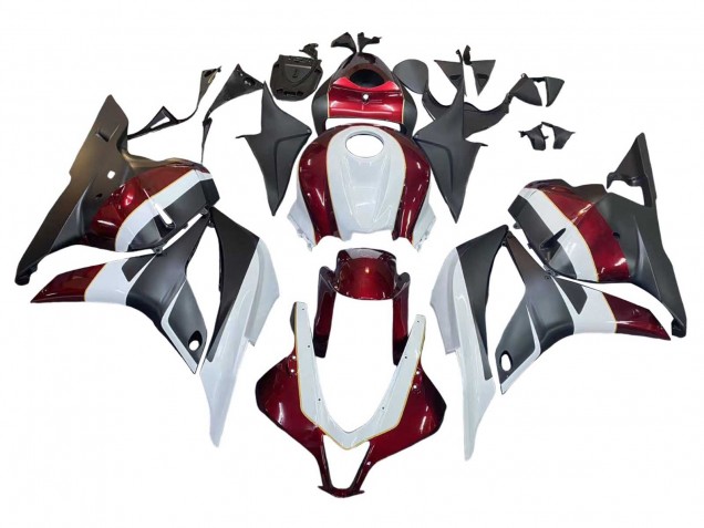 Weiß Rot Matt Schwarz 2009-2012 Honda CBR600RR Motorrad Verkleidung