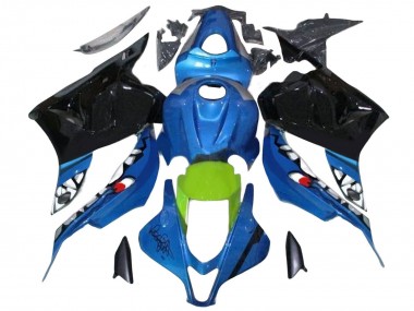 Blau Grün Glänzendes Schwarz Hai 2009-2012 Honda CBR600RR Motorrad Verkleidung