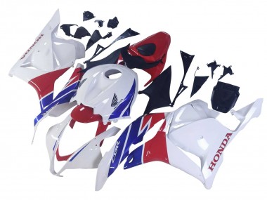 Weiß Rot Blau 2009-2012 Honda CBR600RR Motorrad Verkleidung