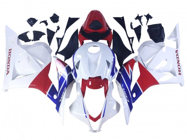 Weiß Rot Blau 2009-2012 Honda CBR600RR Motorrad Verkleidung