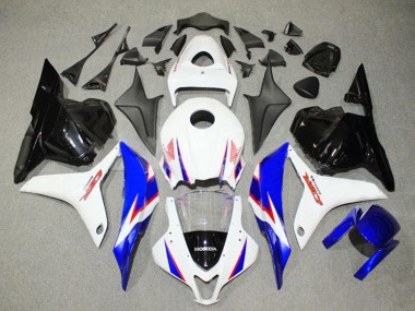 Weiß Blau Glänzendes Schwarz 2009-2012 Honda CBR600RR Motorrad Verkleidung