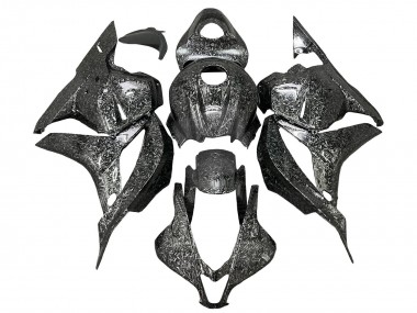 Schwarz Geschmiedet Carbonfaser 2009-2012 Honda CBR600RR Motorrad Verkleidung
