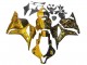 Gold Glänzendes Schwarz 2009-2012 Honda CBR600RR Motorrad Verkleidung