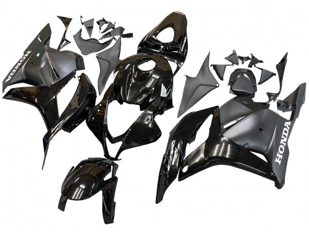 Glänzendes Schwarz Matt Schwarz 2009-2012 Honda CBR600RR Motorrad Verkleidung