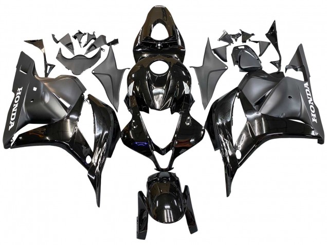 Glänzendes Schwarz Matt Schwarz 2009-2012 Honda CBR600RR Motorrad Verkleidung