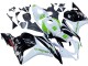 Weiß Grün Glänzendes Schwarz Hannspree 2009-2012 Honda CBR600RR Motorrad Verkleidung