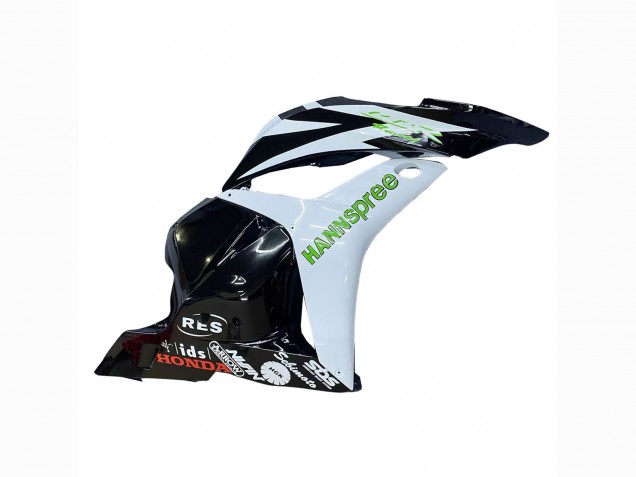 Weiß Grün Glänzendes Schwarz Hannspree 2009-2012 Honda CBR600RR Motorrad Verkleidung