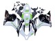 Weiß Grün Glänzendes Schwarz Hannspree 2009-2012 Honda CBR600RR Motorrad Verkleidung