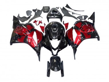 Rot Glänzendes Schwarz 2009-2012 Honda CBR600RR Motorrad Verkleidung