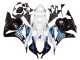 Weiß Blau Glänzendes Schwarz 2009-2012 Honda CBR600RR Motorrad Verkleidungen Kit