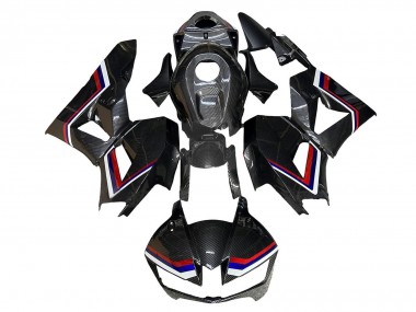Weiß Rot Blau Schwarz Carbonfaser 2009-2012 Honda CBR600RR Motorrad Verkleidung