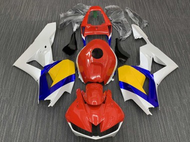 Weiß Blau Gelb Rot 2009-2012 Honda CBR600RR Motorrad Verkleidung