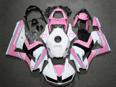 Weiß Rosa Blau 2009-2012 Honda CBR600RR Motorrad Verkleidung
