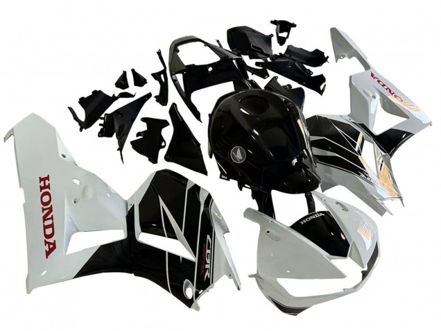 Weiß Glänzendes Schwarz 2013-2023 Honda CBR600RR Motorrad Verkleidung Kit