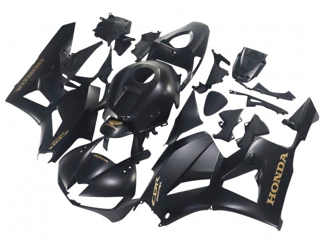 Matt Schwarz Gold Aufkleber 2013-2023 Honda CBR600RR Motorrad Verkleidung