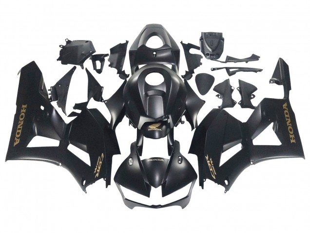 Matt Schwarz Gold Aufkleber 2013-2023 Honda CBR600RR Motorrad Verkleidung