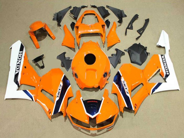 Weiß Orange Dunkel Blau 2013-2026 Honda CBR600RR Motorrad Verkleidung