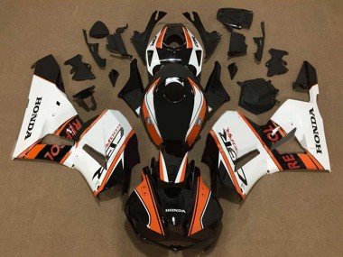 Weiß Orange Glänzendes Schwarz Repsol 2013-2023 Honda CBR600RR Motorrad Verkleidung