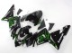 Schwarz mit Grüner Flamme Ninja 2004-2005 Kawasaki ZX10R Motorrad Verkleidung