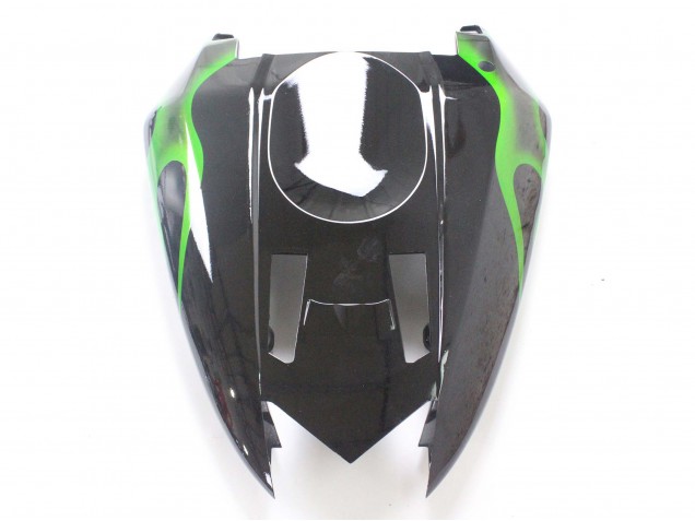 Schwarz mit Grüner Flamme Ninja 2004-2005 Kawasaki ZX10R Motorrad Verkleidung
