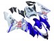 Glänzendes Blau Weiß Fiat Motul 2004-2005 Kawasaki ZX10R Motorrad Verkleidung