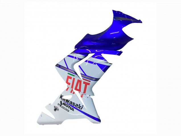 Glänzendes Blau Weiß Fiat Motul 2004-2005 Kawasaki ZX10R Motorrad Verkleidung