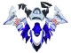 Glänzendes Blau Weiß Fiat Motul 2004-2005 Kawasaki ZX10R Motorrad Verkleidung