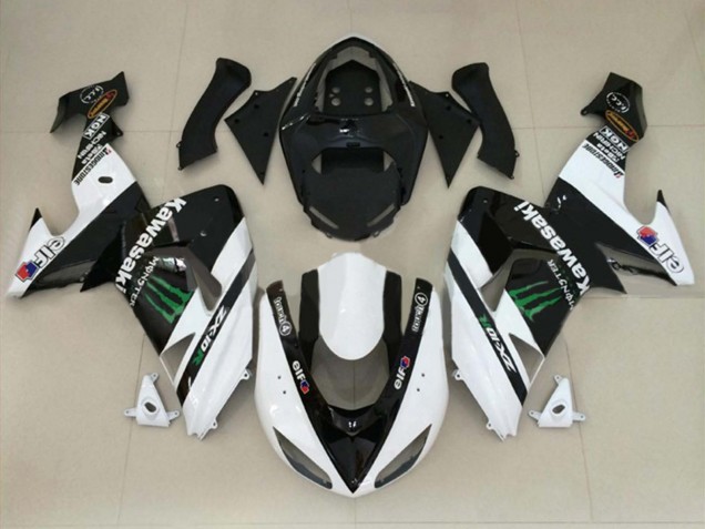Grün Rot Schwarz 2004-2005 Kawasaki ZX10R Motorrad Verkleidung