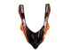 Burnt Orange Schwarz Monster Elf 2004-2005 Kawasaki ZX10R Motorrad Verkleidung