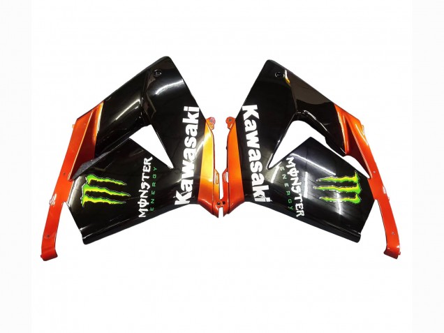 Burnt Orange Schwarz Monster Elf 2004-2005 Kawasaki ZX10R Motorrad Verkleidung