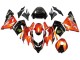 Burnt Orange Schwarz Monster Elf 2004-2005 Kawasaki ZX10R Motorrad Verkleidung
