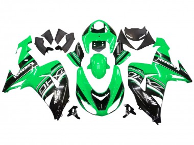 Grün Weiß Schwarz 2006-2007 Kawasaki ZX10R Motorrad Verkleidung Kit