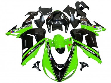 Grün Schwarz Elf Touch4 3M 2006-2007 Kawasaki ZX10R Motorrad Verkleidung