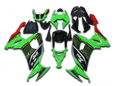 Grün Rot Schwarz 2006-2007 Kawasaki ZX10R Motorrad Verkleidung