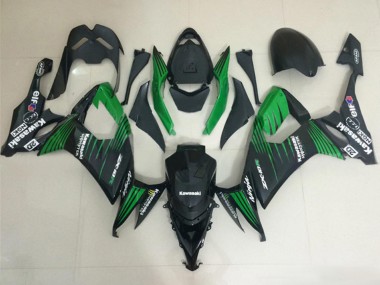 Matt Schwarz Grün 2008-2010 Kawasaki ZX10R Motorrad Verkleidung
