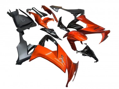 Burnt Orange Schwarz 2008-2010 Kawasaki ZX10R Motorrad Verkleidung