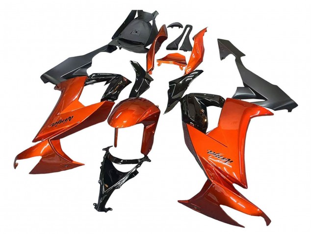Burnt Orange Schwarz 2008-2010 Kawasaki ZX10R Motorrad Verkleidung