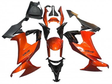 Burnt Orange Schwarz 2008-2010 Kawasaki ZX10R Motorrad Verkleidung