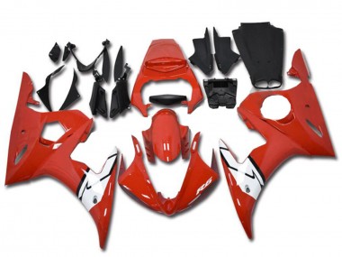 Rot Weiß 2003-2004 Yamaha YZF R6 Motorrad Verkleidung